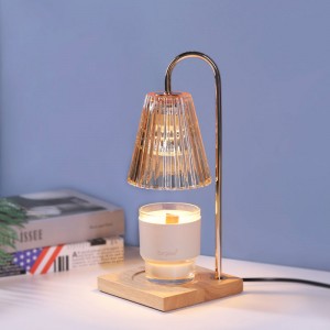 Стеклянная лампа для подогрева свечей с 2 ​​лампочками, совместимая со свечами в банках, винтажная электрическая лампа-свеча с регулируемой яркостью, плавящая свеча с верхней плавкой для ароматического воска