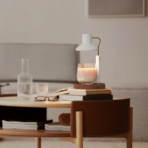 Elektryczny styl drewna, nowoczesna lampa podgrzewająca do świec, wystrój domu, kominek zapachowy z żarówką halogenową GU10, topielnikiem do wosku, bezdymnym topieniem