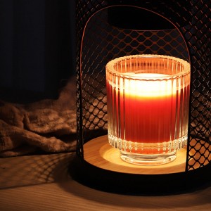 Lanterna aquecedora de velas Lanterna suspensa decorativa, lanterna de mesa de metal vintage para decoração de casa rústica de pátio interno, castiçais com base de madeira