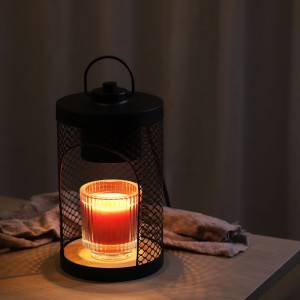 Candle Warmer Lantern Lamp դեկորատիվ կախովի լապտեր, Vintage մետաղական սեղանի լապտեր ներքին բակում գեղջուկ տան դեկորի համար, մոմակալներ փայտե հիմքով