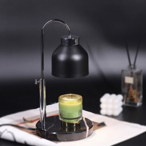 Vintage-Kerzenwärmer mit Dimmer und Marmorsockel, verstellbare Kerzenlampe für verschiedene Kerzengrößen – Wachswärmer – moderne Dekoration für Wohnzimmer, Schlafzimmer und Büro – Kerzenschmelzer