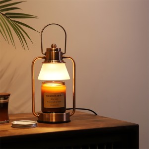 Mini elektrický ohřívač svíček Lucerna se skleněným stínidlem