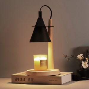 Lâmpada moderna para aquecer velas de madeira de borracha natural