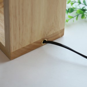 Modern Natural Rectangle Rubber Wood Electric Candle Warmer Lamp