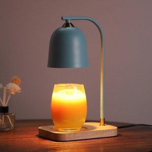 Lámpara calentadora de velas eléctrica de madera y caucho Bell