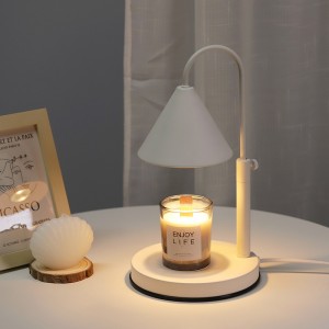 Grelec za sveče, nastavljiva svetilka za velik kozarec sveč Yankee in 3 sveče s stenjem, zgornji grelniki za senčnike, 110–120 V, električne grelne luči za sveče s samodejnim izklopom (bele/črne)