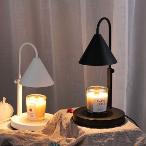 Нагревател за свещи, регулируема лампа за голям буркан със свещ Yankee Candle и 3 свещи с фитил, нагреватели за горни сенници, 110-120 V, електрически лампи за затопляне на свещи с автоматично изключване (бяло/черно)