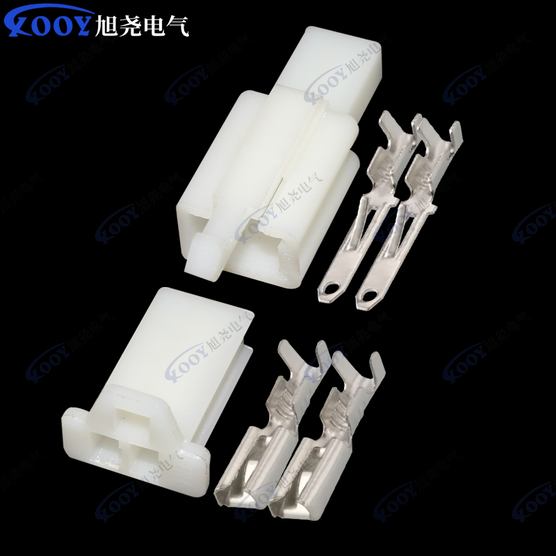 Factory direct white 2-hole DJ7021A-2.8-11-21 car connector