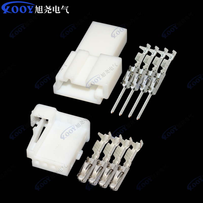Factory direct white 4-hole DJ7045K-0.6-11-21 car connector