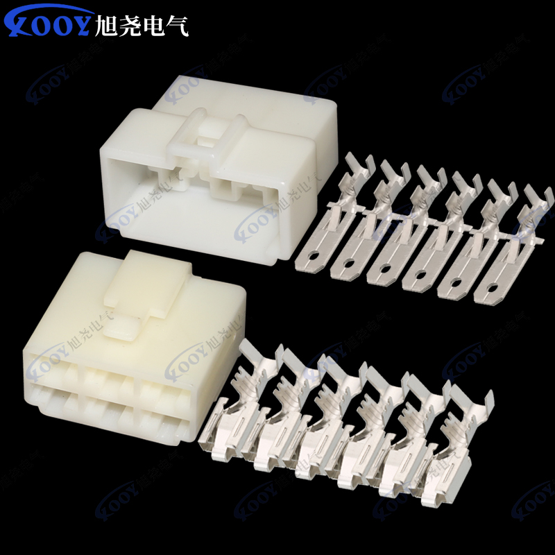 Factory direct white 6-hole DJ7061-6.3-11-21 car connector