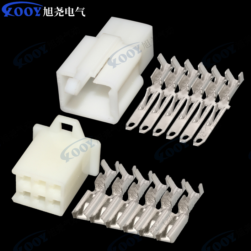 Factory direct white 6-hole DJ7061A-2.8-11-21 car connector