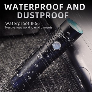 Waterproof Camping outdoor Torch light 1200 lumen flashlight with l8650 battery tactical rechargeable