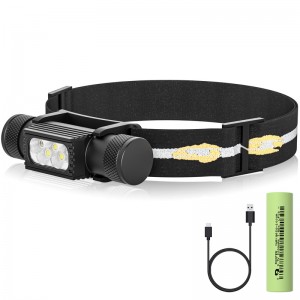 Portable Powerful Waterproof Head Torch Rechargeable 2500LM Five Modes Head Lamp for Construction