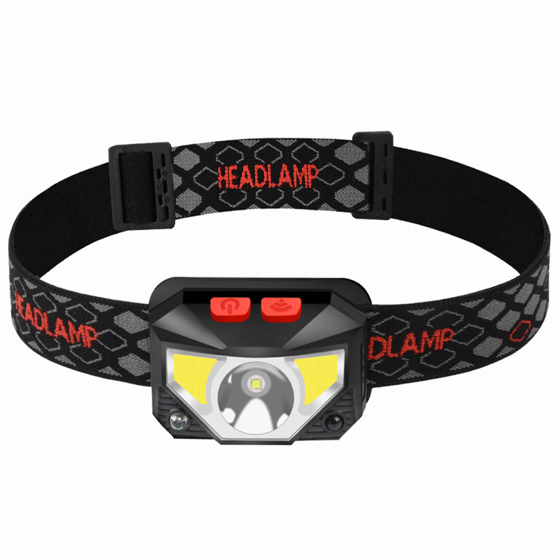 Sensor High Power Red Safety 6 Modes Waterproof Type-C Rechergeable Headlamp For Hunting Riding Camping With Built-in Battery Featured Image