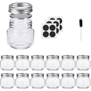 300ml Canning Jars with metal Lids wide mouth 10 oz Glass mason Jars Storage Containers for jam honey cookie Wedding Favors