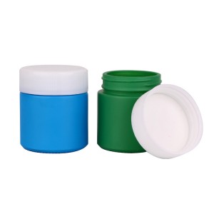 Pots de stockage en verre vert rond de 90 ml 3 oz avec capuchon en plastique pour pilule de poudre médicale