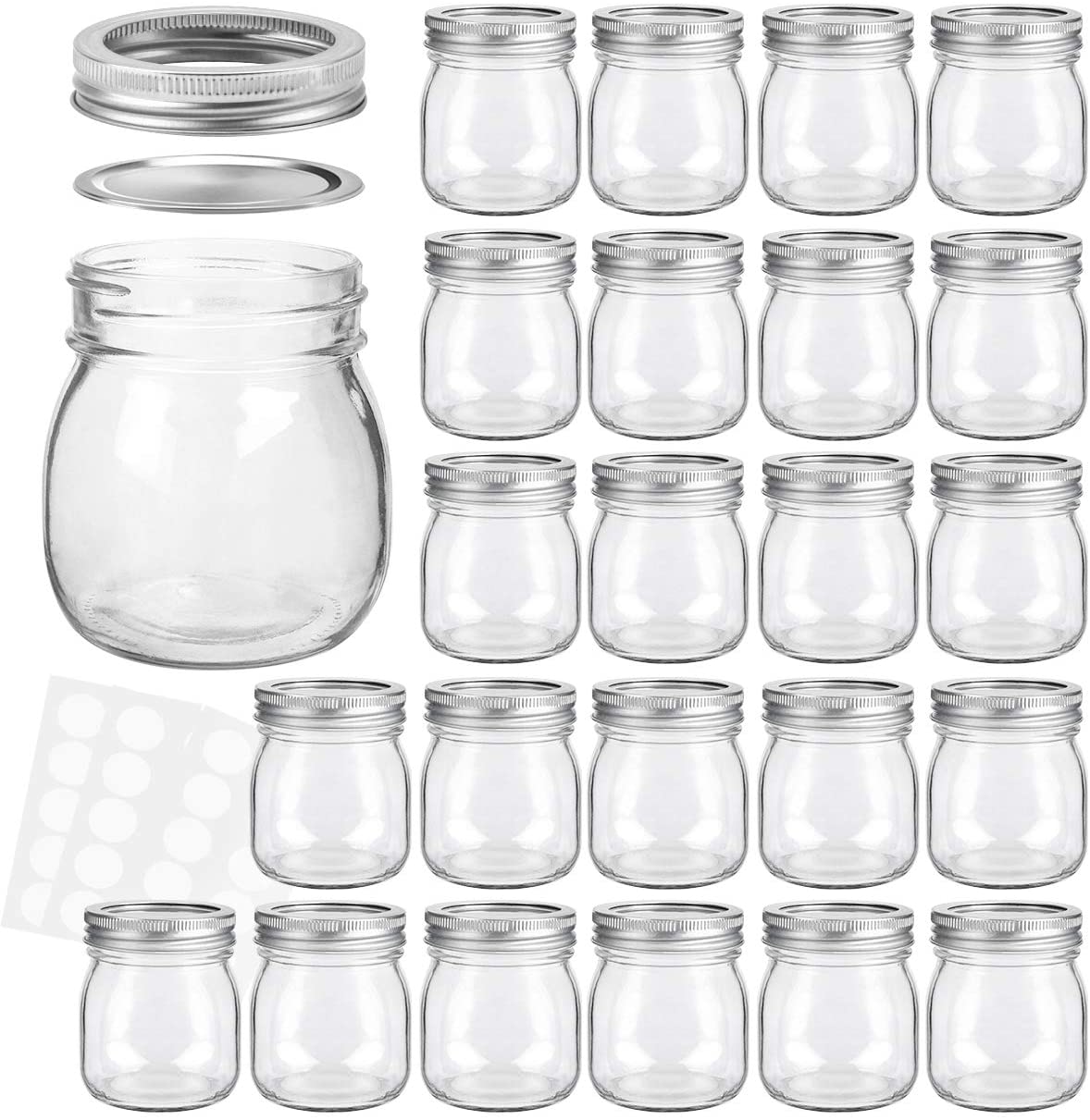 Custom High quality Canning Jar 300ml 10oz wide mouth Glass mason jars with metal lid for Jam Jelly Honey Beans Spice