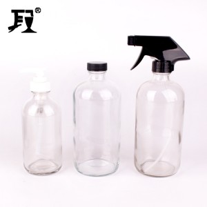 250ml 500ml 1000ml clear Empty Glass Spray Bottles with Trigger Sprayer pump