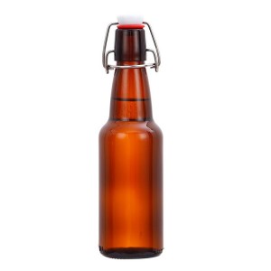 wholesale réutilisable 350 ml 500 ml 1000 ml ambre Swing Top Flip Top Verre huile vin bière presse-agrumes bouteilles à boire