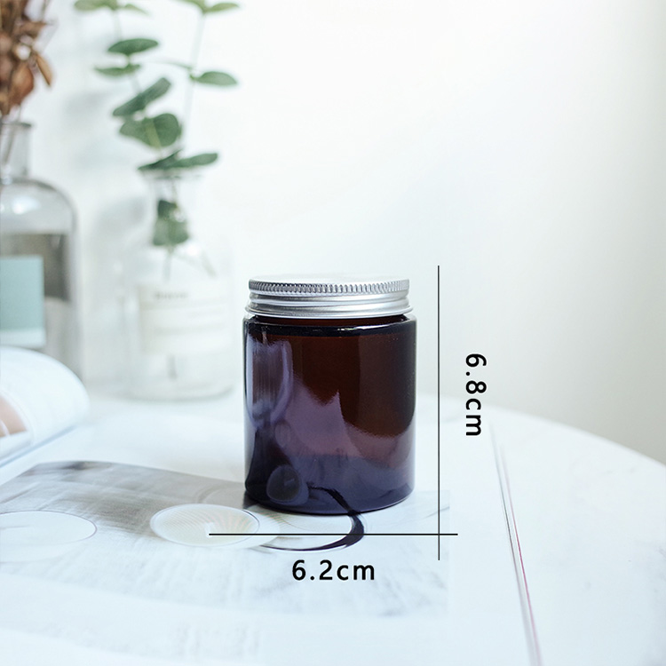 Wholesale Luxury 250ml Amber Glass Candle Jar with Aluminum Lid - China Candle  Jar and Candle Holder price