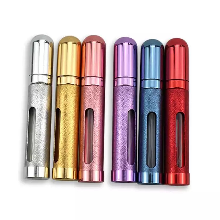 6 Colors Portable 12ml Mini Refillable Perfume Spray Bottles