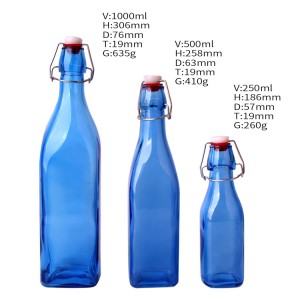250ml 500ml 1000ml Swing top cooking oil glass bottle for kitchen