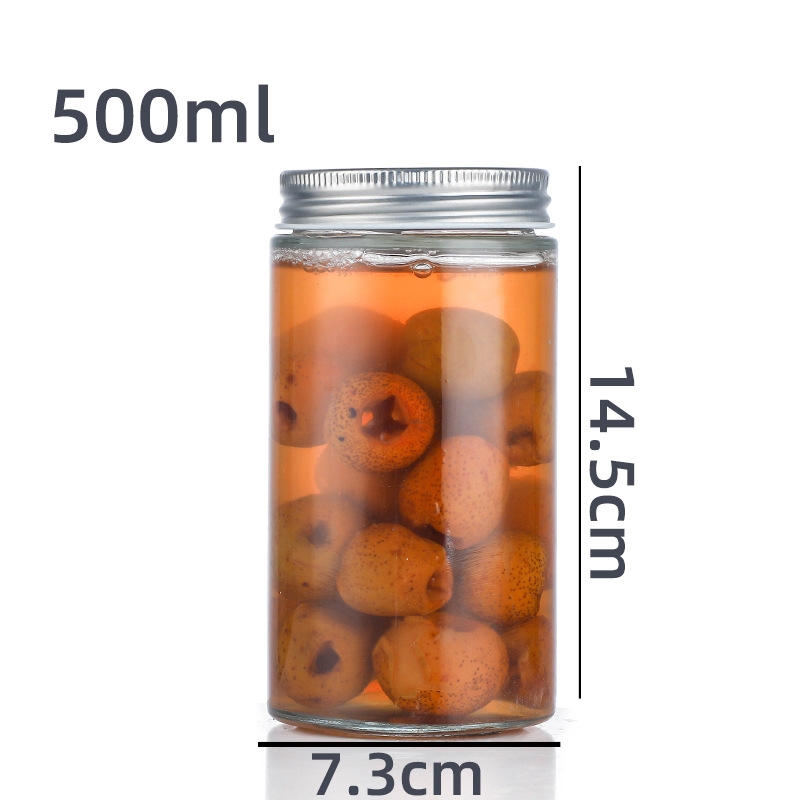 1oz 3oz 6 oz 12 oz 16oz wide mouth round glass jar food storage jar with  lids factory and manufacturers