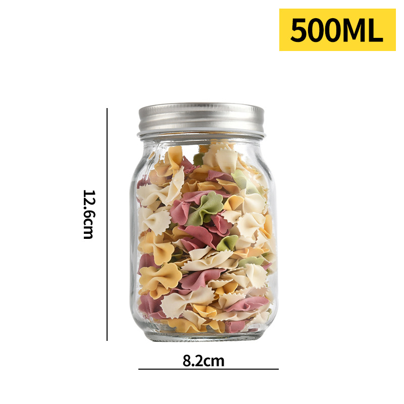 Empty Clear Candy Cookie Jar 500ml Wide Mouth Food Plastic Jars
