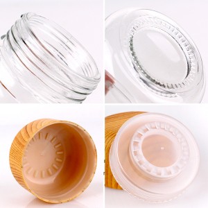 50g 70g 120g Glass jar Cosmetic Containers Set With Child Resistant Lid