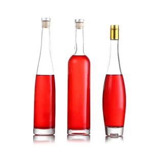 High quality 200ml 500ml thick bottom liquor glass wine bottle with stopper