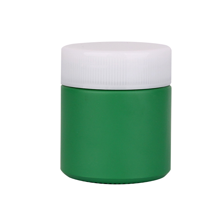 90ml 3oz round green glass storage jar with plastic cap for medicial powder pill