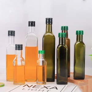 Manufacturers Sale Round Olive Oil Glass Bottle Vinegar Cruet bottle with cap 250ml 500ml 750ml 1000ml