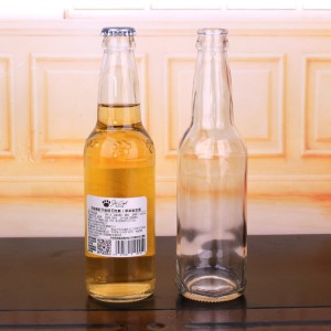 Prix ​​usine de bouteille en verre de boisson de la bière avec bouchon couronne