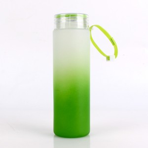 400ml water glass bottle for drinking with lids
