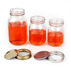 clear 5oz 8oz 25oz 32oz 1500ml wide mouth glass mason storage jar with lid