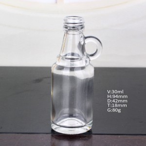 Mini empty 30ml 50ml beverage wine liquor Vodka glass bottle with screw lid
