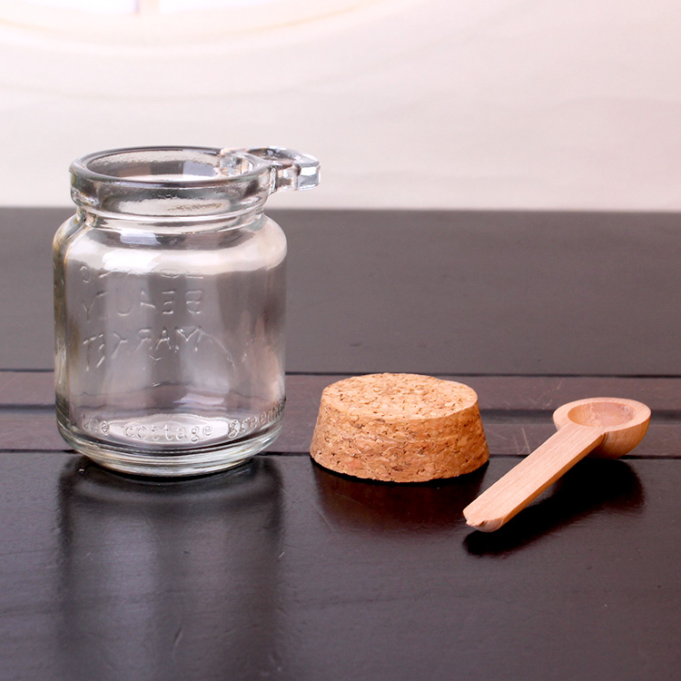 glass jar with wooden cork and spoon wholesale, glass jar with wooden cork  and spoon wholesale Suppliers and Manufacturers at
