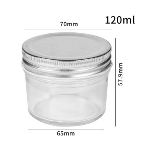 Small 4oz wide mouth Glass mason Jars food storage container