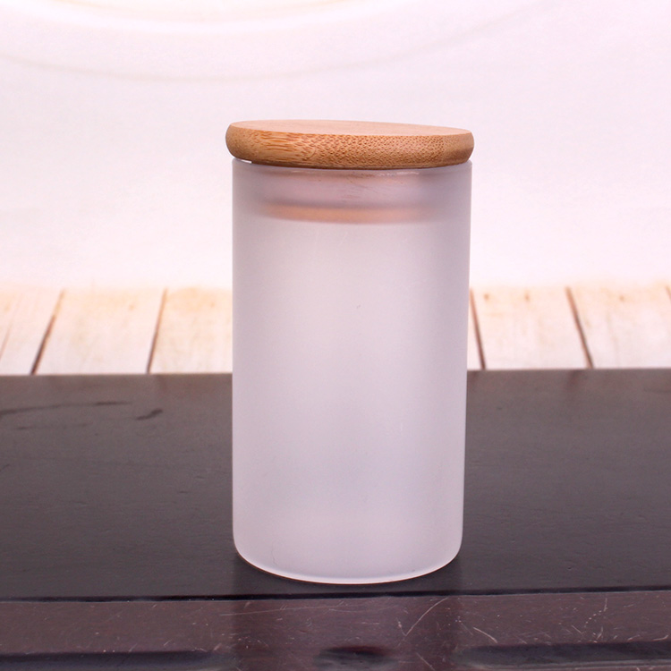 10 oz Premium Borosilicate Clear Glass Jars with Bamboo Silicone Sealed Lid (1 Pack) + Labels