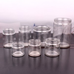 glass storage jar with metal lid