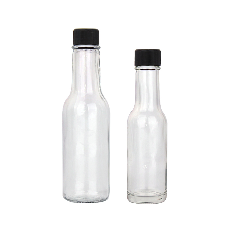 150ml 5oz clear round empty chilli tomato hot sauce bottle tabasco sauce glass bottles Featured Image