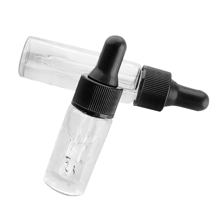 Botol tetes kaca 30 ml bening karo dropper kanggo minyak kosmetik minyak wangi minyak esensial