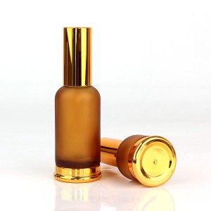 Person care empty Luxury round amber frosted 20ml 30ml 50ml glass spray perfume bottle