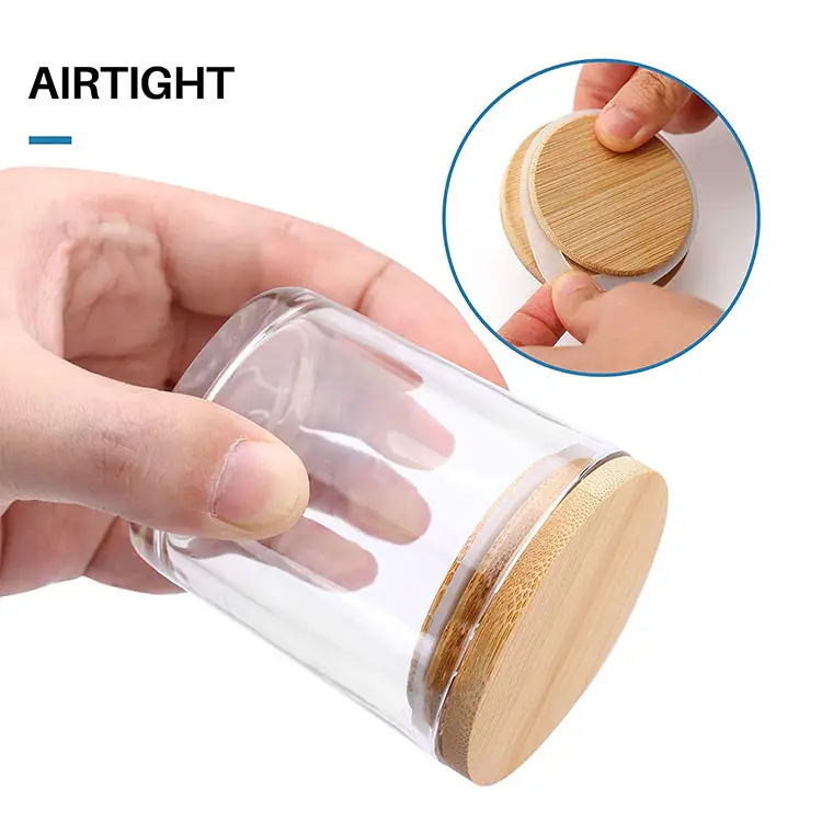 Buy Wholesale China Wholesale Airtight Glass Jars With Bamboo Lids