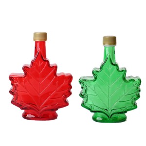 100ml Maple leaf glass bottles with lid