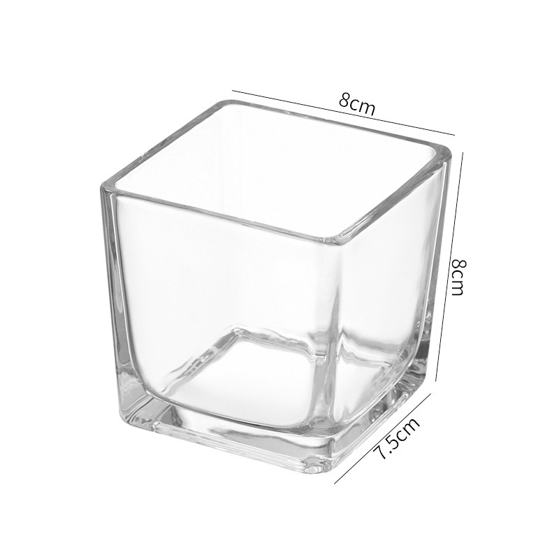 6cm Square Smoke Gray Empty Candle Container Small Glass Candle Jar for  Weddings - China Square Candle Jar and Square Candle Holders price