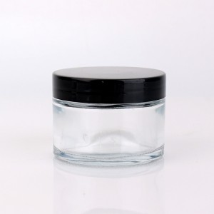 100ml eco friendly Straight Sided Glass Cosmetic Containers With Lids