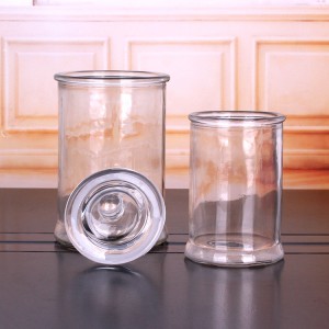11oz empty candle glass jar with glass lid sealed