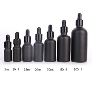 15ml black personal care bottle for essential oils with sprayers pump lid