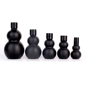 Matte surface skincare body oil glass bottle with screw cap